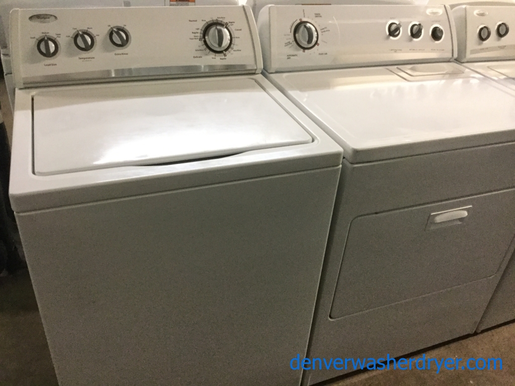 Superb Whirlpool Direct-Drive Washing Machine, Electric Dryer, Full-Sized, Quality Refurbished, 1-Year Warranty