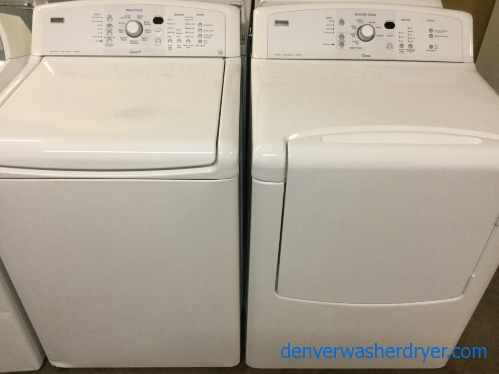 Fantastic Kenmore (Whirlpool) Elite Oasis Set, Direct-Drive HE Energy Star Washer w/Agitator & Electric Over-Sized Dryer, Quality Refurbished, 1-Year Warranty!