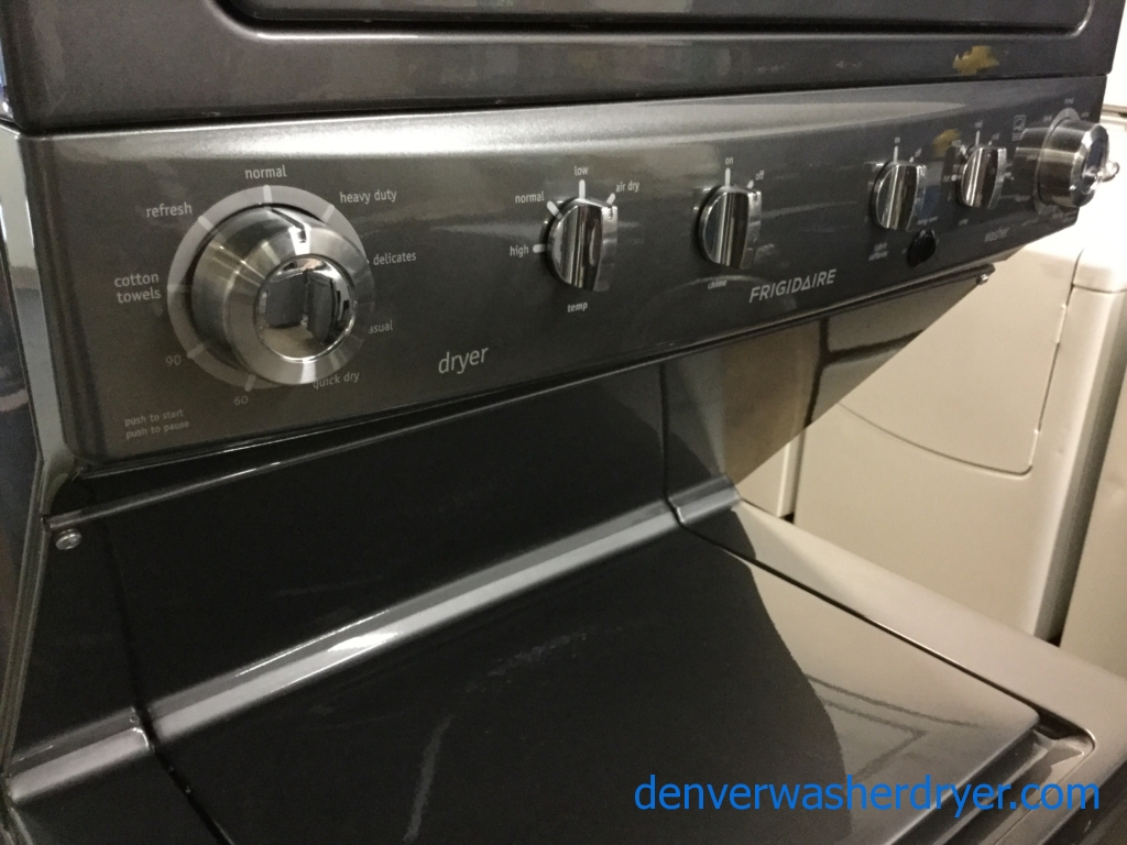 BRAND-NEW 27″ Frigidaire Stacked HE Washer & Electric Dryer (Unitized) Laundry Center, 1-Year Warranty