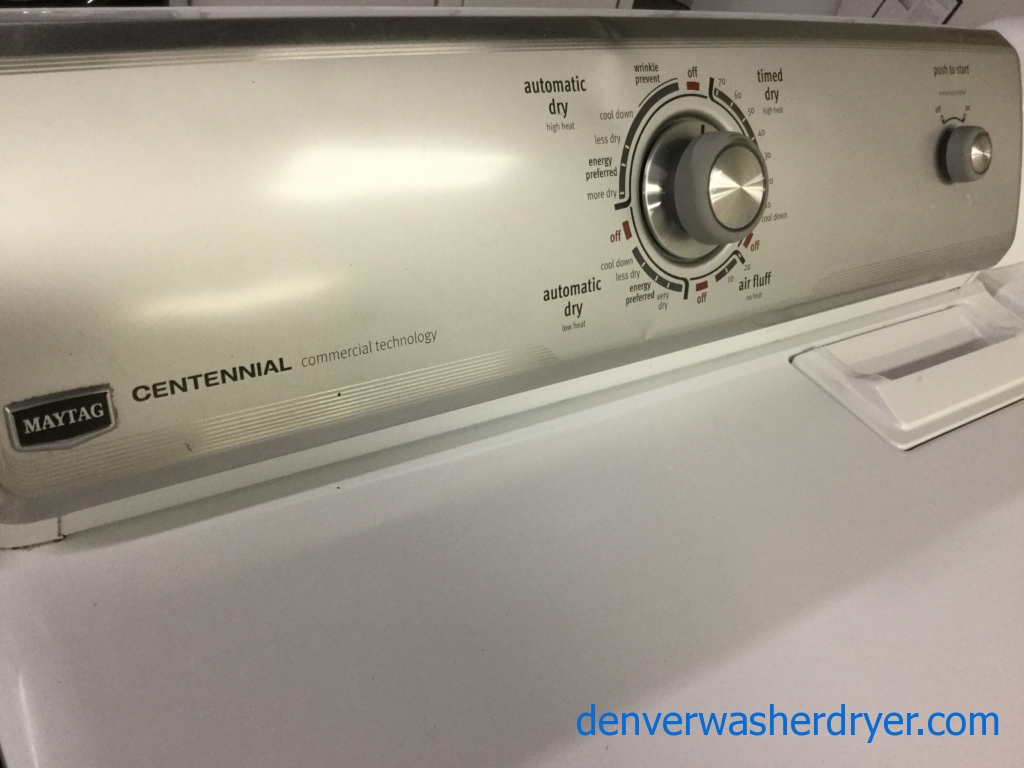 Marvelous Maytag Centennial Washer with Agitator, Commercial Technology, Refurbished With Care, 1-Year Warranty