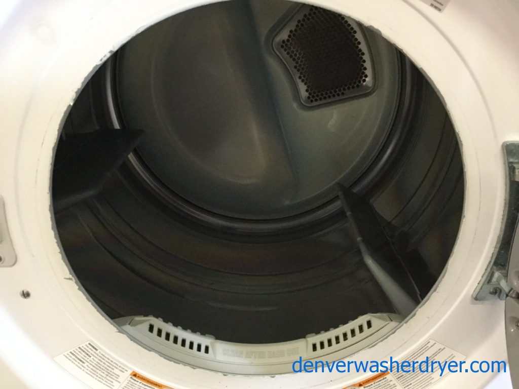 White LG Stackable Front-Load Set, Steam/Sanitary Washer, Steam Electric Dryer, Newer Models, Quality Refurbished!