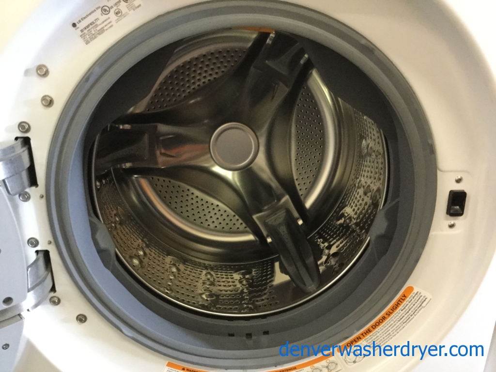 White LG Stackable Front-Load Set, Steam/Sanitary Washer, Steam Electric Dryer, Newer Models, Quality Refurbished!