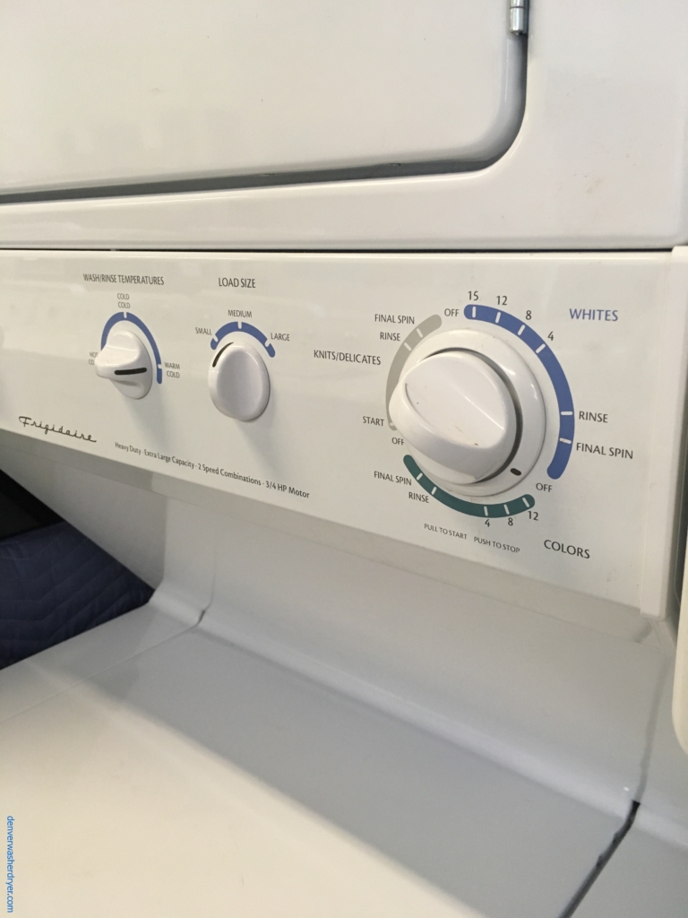 27″ Frigidaire Stackable (Unitized) Full-Sized Washer Electric Dryer Combo Quality Refurbished, 2-Year Warranty