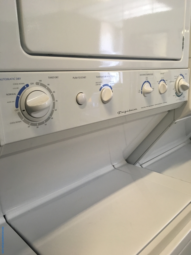 27″ Frigidaire Stackable (Unitized) Full-Sized Washer Electric Dryer Combo Quality Refurbished, 2-Year Warranty