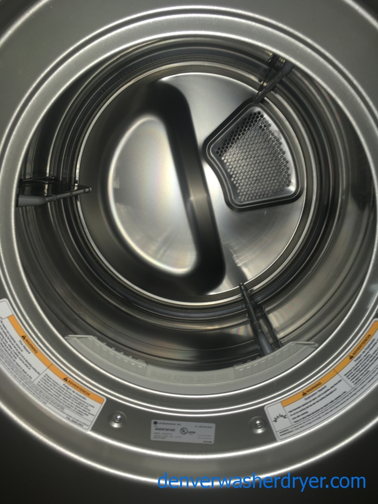 27″ LG TROMM Stackable Front-Load Electric (7.3 Cu. Ft.) Dryer, 1-Year Warranty