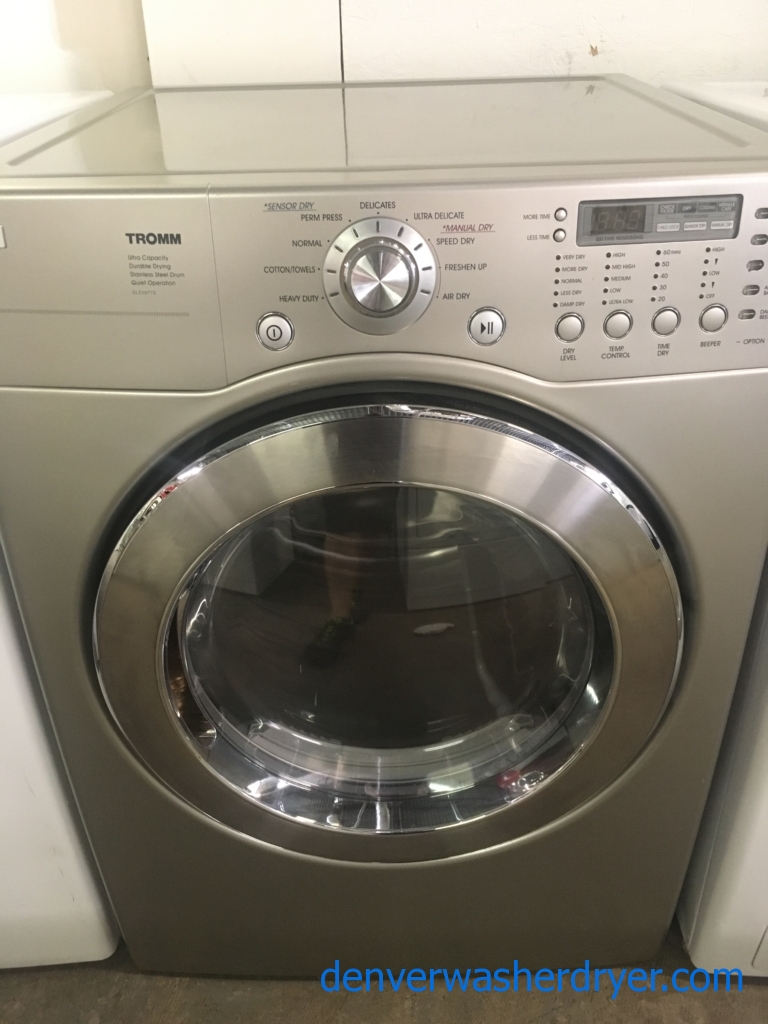 Large Images for 27″ LG TROMM Stackable FrontLoad Electric (7.3 Cu. Ft.) Dryer, 1Year Warranty