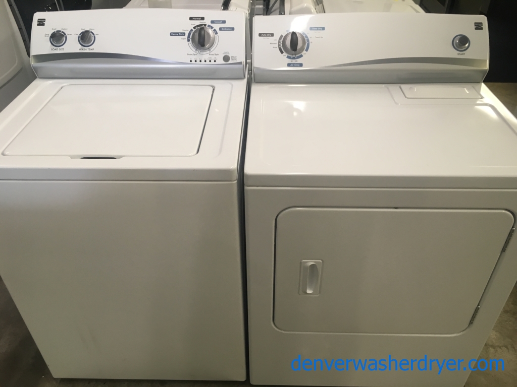 Cool Kenmore Top Load Laundry Set, Agitator Washer, Electric Dryer, 1-Year Warranty!
