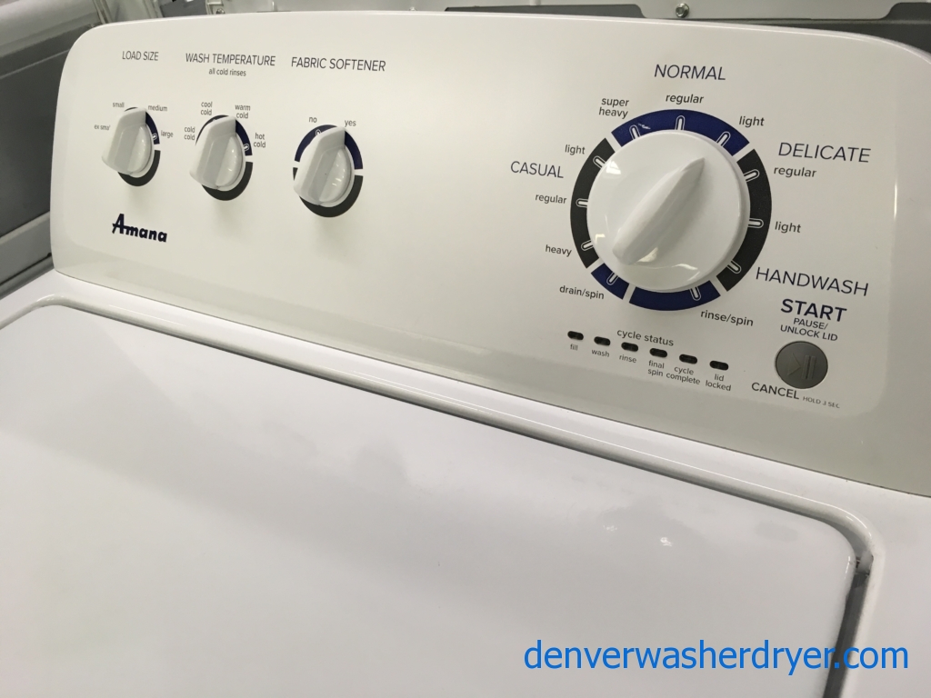 Amazing Amana(Maytag) Washer Dryer Set, Electric, Full Sized, 1-Year Warranty!