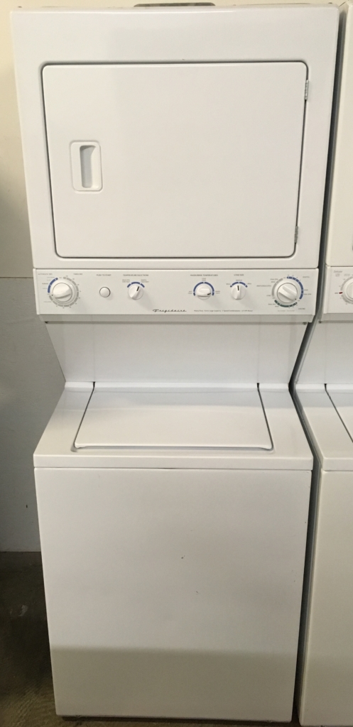 27″ Frigidaire Stackable (Unitized) Full-Sized Washer Electric Dryer Combo Quality Refurbished, 2-Year Warranty