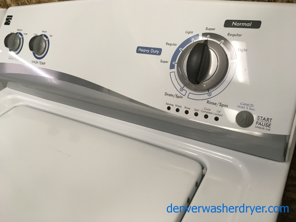 Kenmore (Whirlpool) Top Load Washing Machine, Super Capacity, 1-Year Warranty