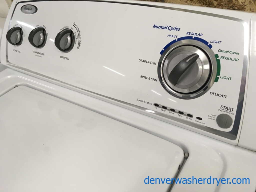 Whirlpool Top-Load Washing Machine, 3.4 Cu Ft, Agitator, Clean and Good Working!