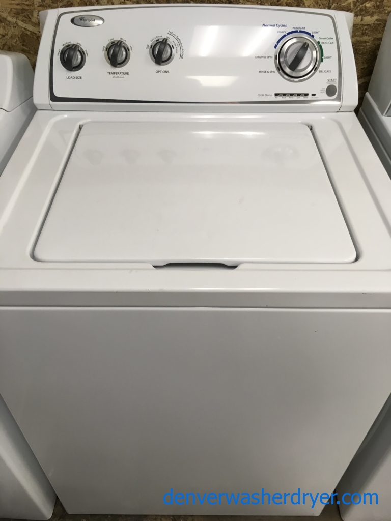 Whirlpool Top-Load Washing Machine, 3.4 Cu Ft, Agitator, Clean and Good Working!