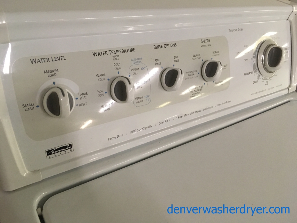 KING Size Kenmore Elite Direct-Drive Washing Machine, Quality Refurbished, 1-Year Warranty