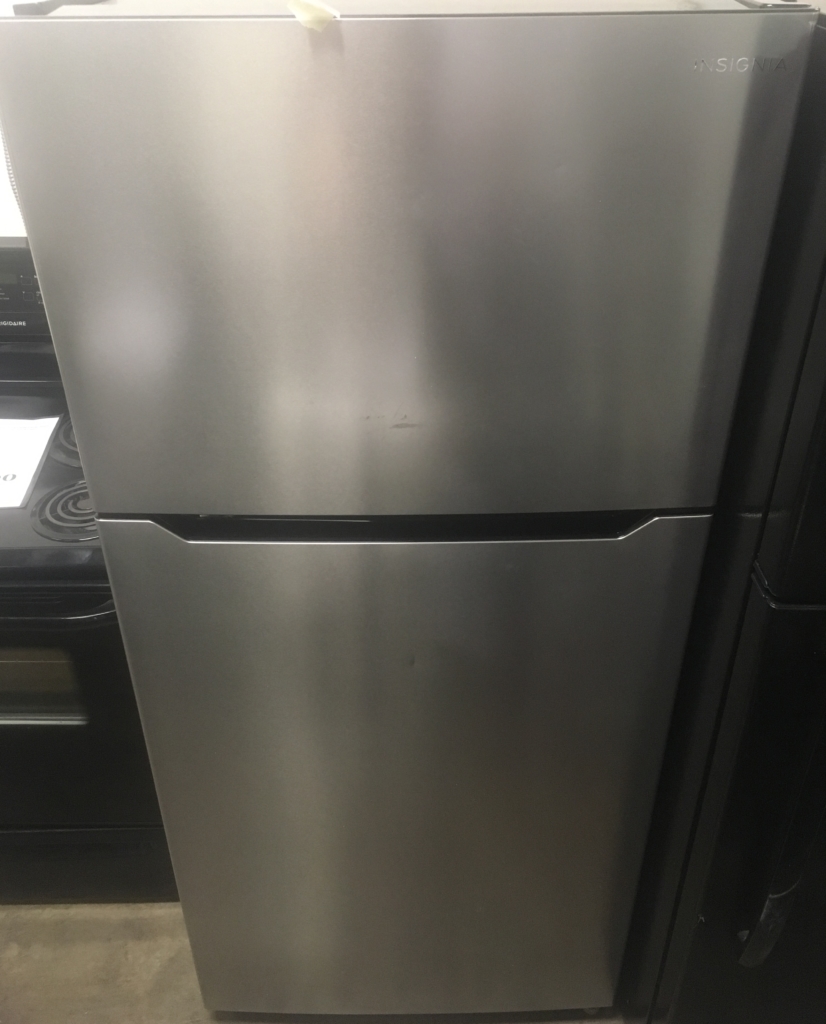 30″ Insignia Stainless (18 Cu. Ft) Top-Freezer Refrigerator, 1-Year Warranty