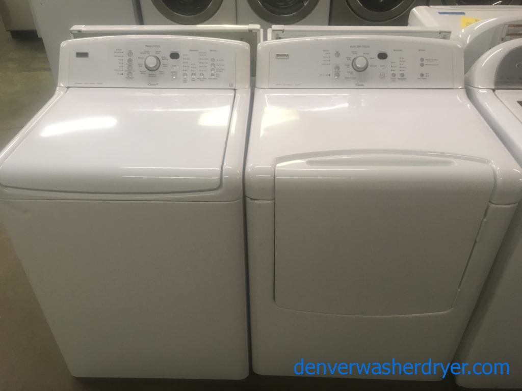 Quality Refurbished Kenmore Elite Oasis-Series HE Top-Load Direct-Drive Washer & Electric Dryer Set, 1-Year Warranty
