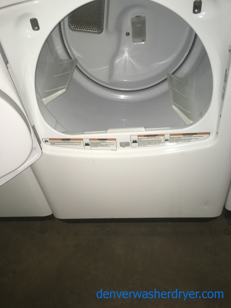 Maytag Bravos 28″ X-L HE Top-Load Washer & HE Electric Dryer w/Sensor-Dry, 1-Year Warranty
