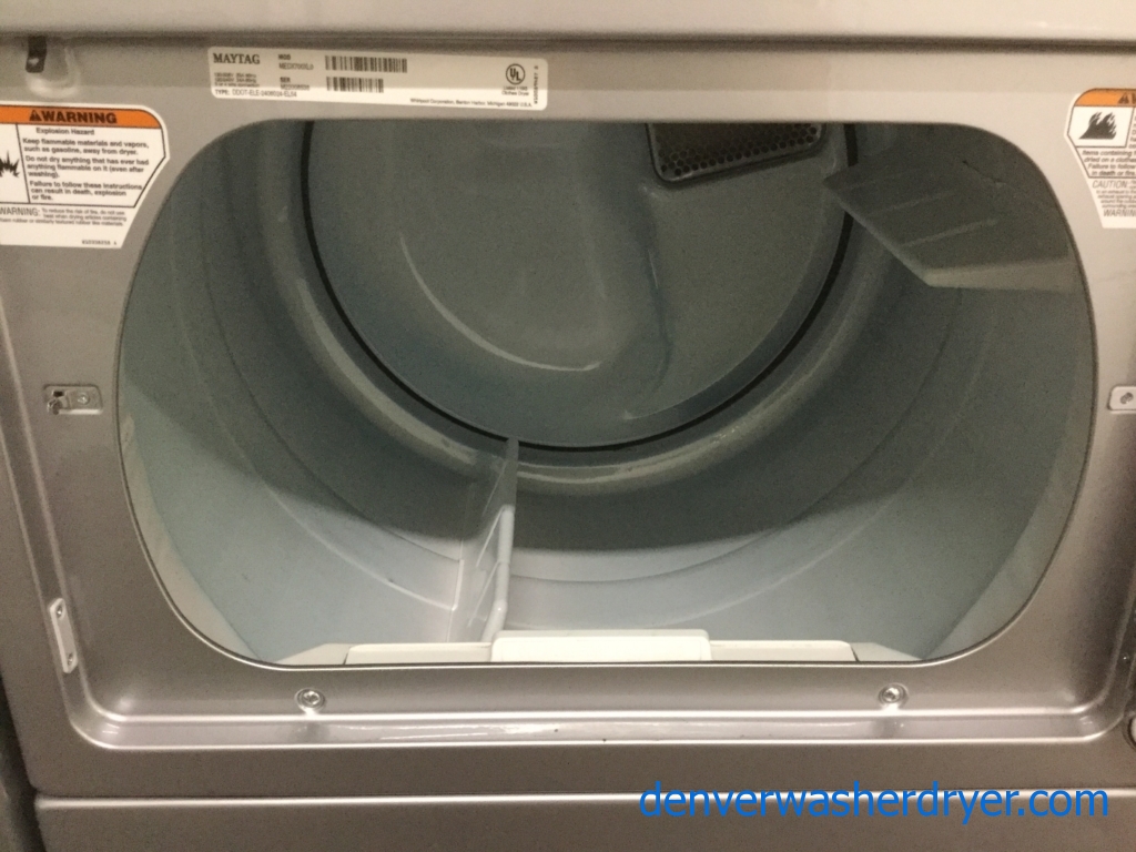 Mighty Maytag Bravos X-Series Laundry Set, Energy-Star HE Washer, Electric 27″ Dryer, Quality Refurbished!