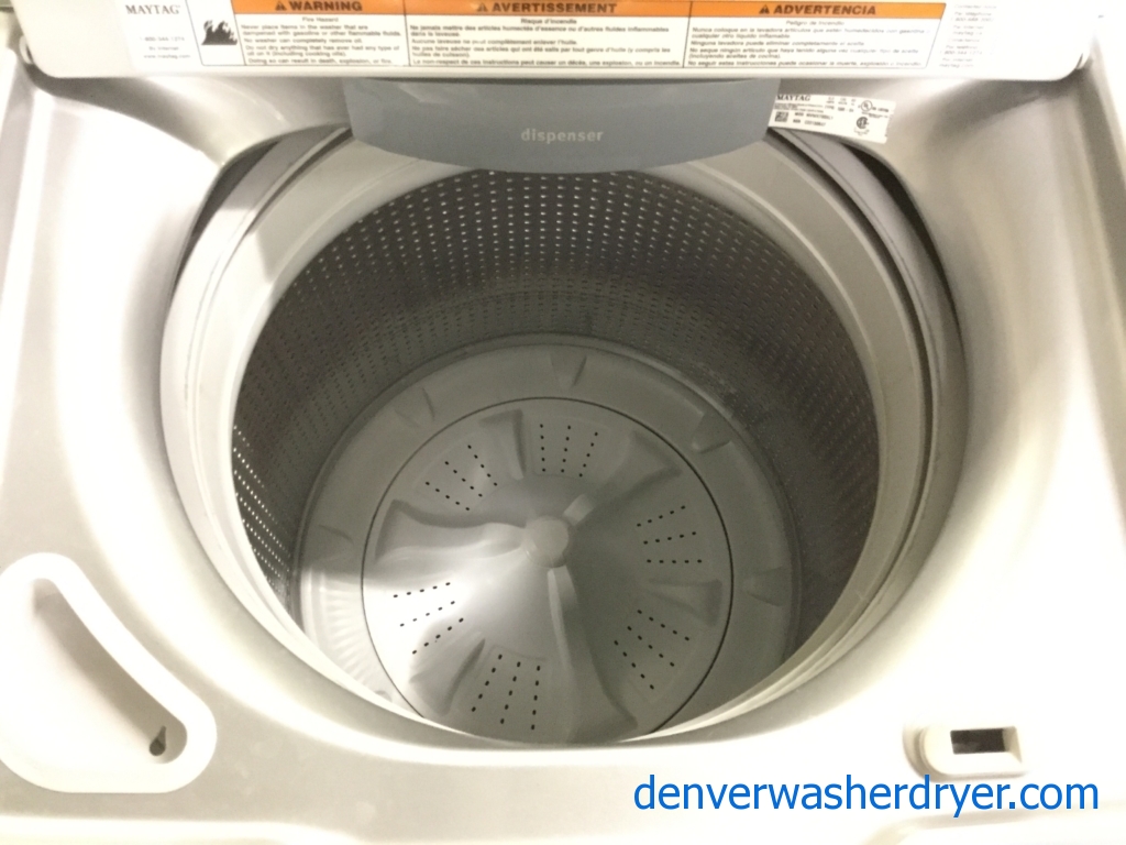 Mighty Maytag Bravos X-Series Laundry Set, Energy-Star HE Washer, Electric 27″ Dryer, Quality Refurbished!