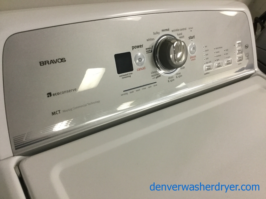 Maytag Bravos Washing Machine, Top-Load, Energy-Star, HE, Commercial Technology, Quality Refurbished, 1-Year Warranty!