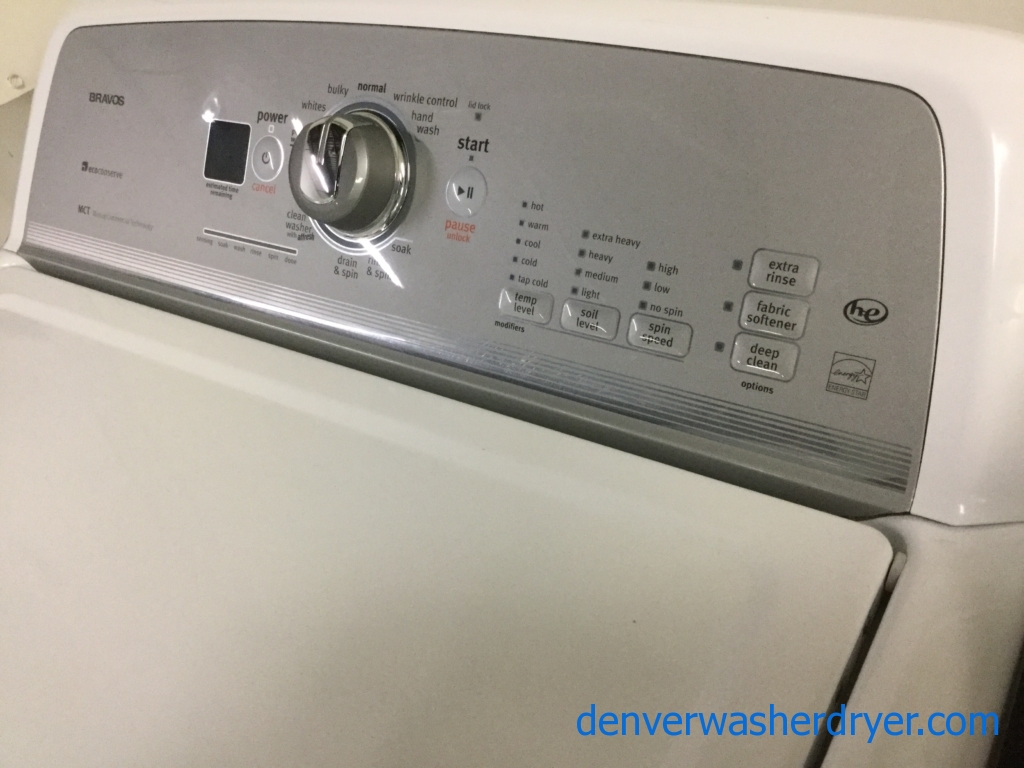 Maytag Bravos Washing Machine, Top-Load, Energy-Star, HE, Commercial Technology, Quality Refurbished, 1-Year Warranty!