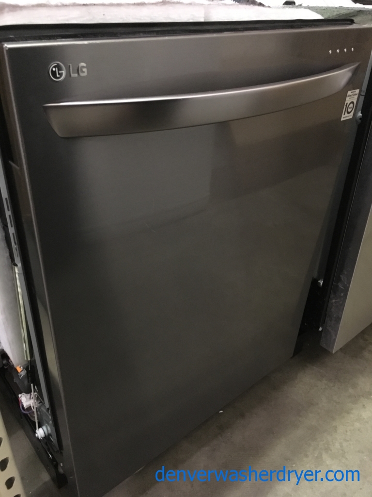 LG True-Steam Black-Stainless 24″ Tall Tub Built-In Dishwasher w/True-Steam Pre-Wash, 1-Year Warranty