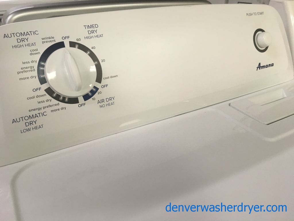 Amazing Amana (Maytag) Washer & Electric Dryer Set, 1-Year Warranty!