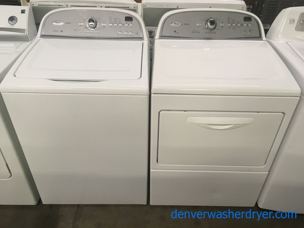 Neat Whirlpool HE Energy-Star Washer, Electric 27″ Dryer, Perfect Set, Quality Refurbished, 1-Year Warranty!