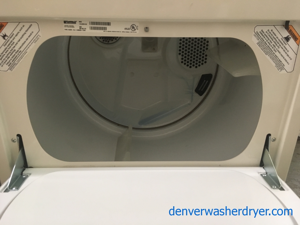 29″ Almond-Colored Heavy-Duty Quality Refurbished Kenmore 80 Series Electric Dryer, 1-Year Warranty