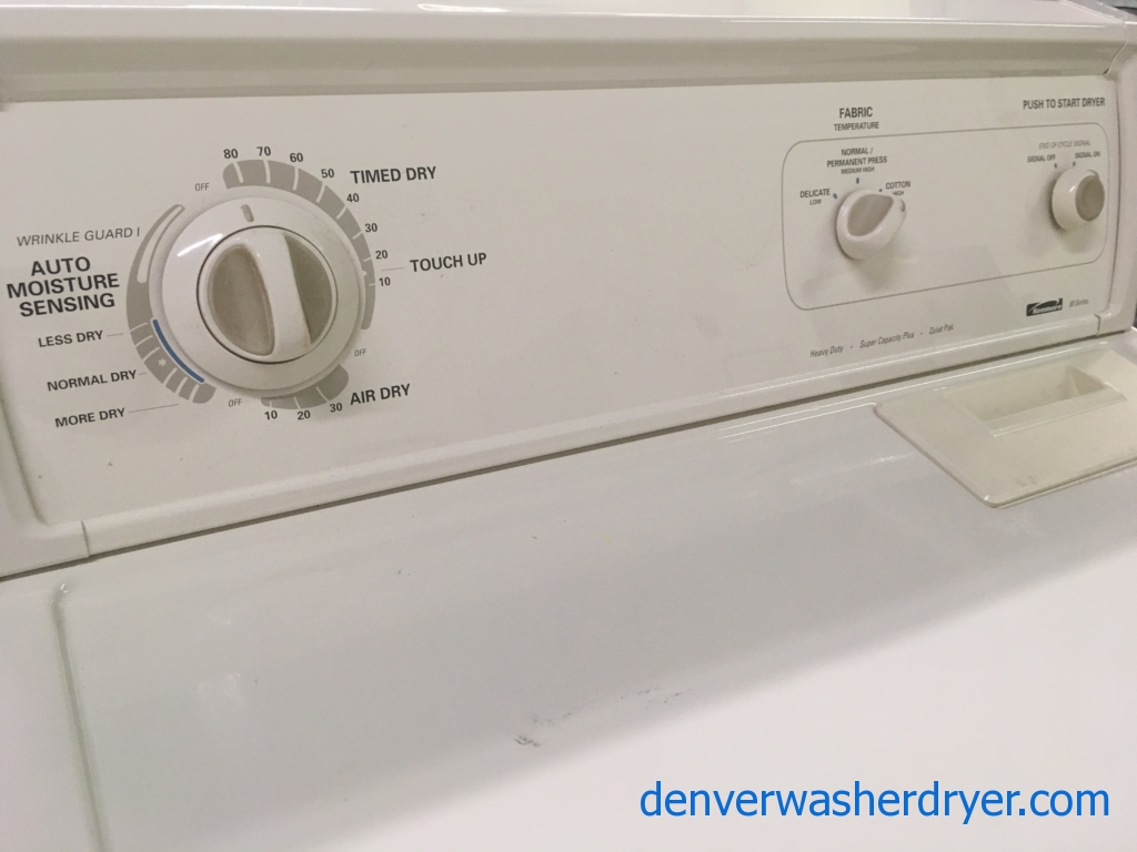 29″ Almond-Colored Heavy-Duty Quality Refurbished Kenmore 80 Series Electric Dryer, 1-Year Warranty