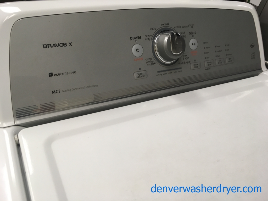 HE Maytag Bravos X-Series Washer w/Eco-Conserve, 1-Year Warranty