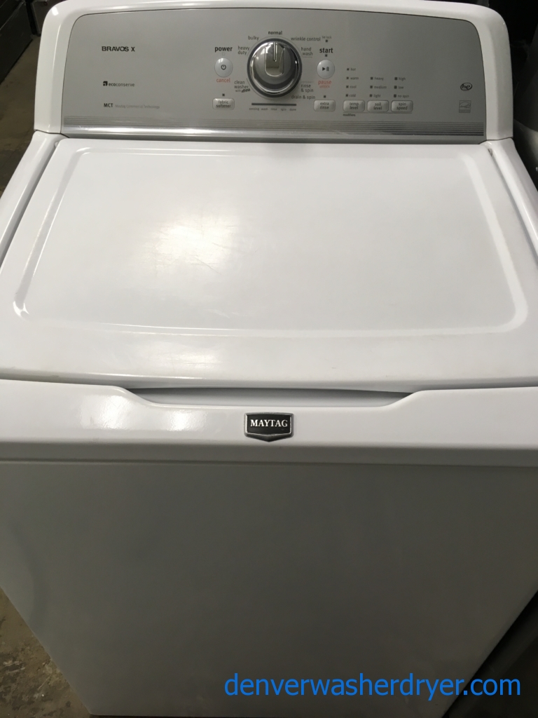 HE Maytag Bravos X-Series Washer w/Eco-Conserve, 1-Year Warranty