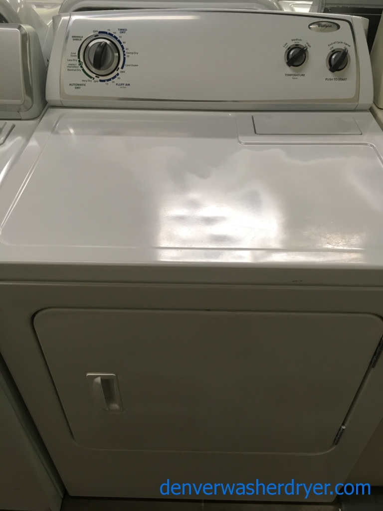 29″ Quality Refurbished Whirlpool Dryer, 1-Year Warranty