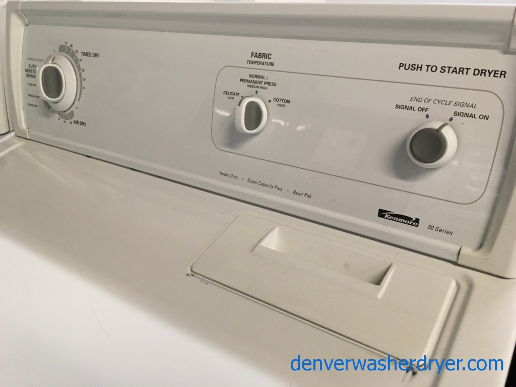 Heavy-Duty Quality Refurbished Kenmore 80 Series Direct-Drive Washer & Electric Dryer, 1-Year Warranty