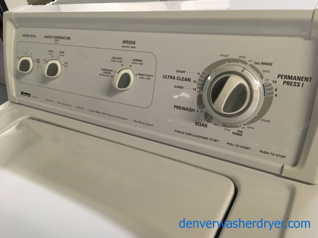 Heavy-Duty Quality Refurbished Kenmore 80 Series Direct-Drive Washer & Electric Dryer, 1-Year Warranty