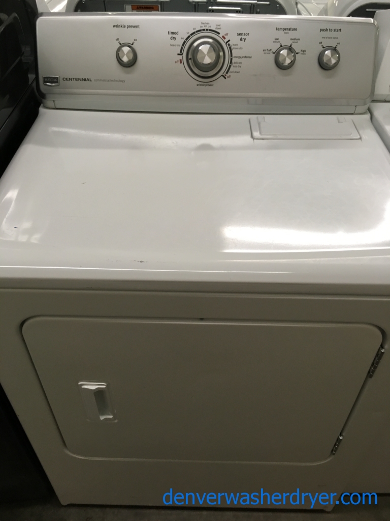 Quality Refurbished Maytag Centennial Electric Dryer, 1-Year Warranty