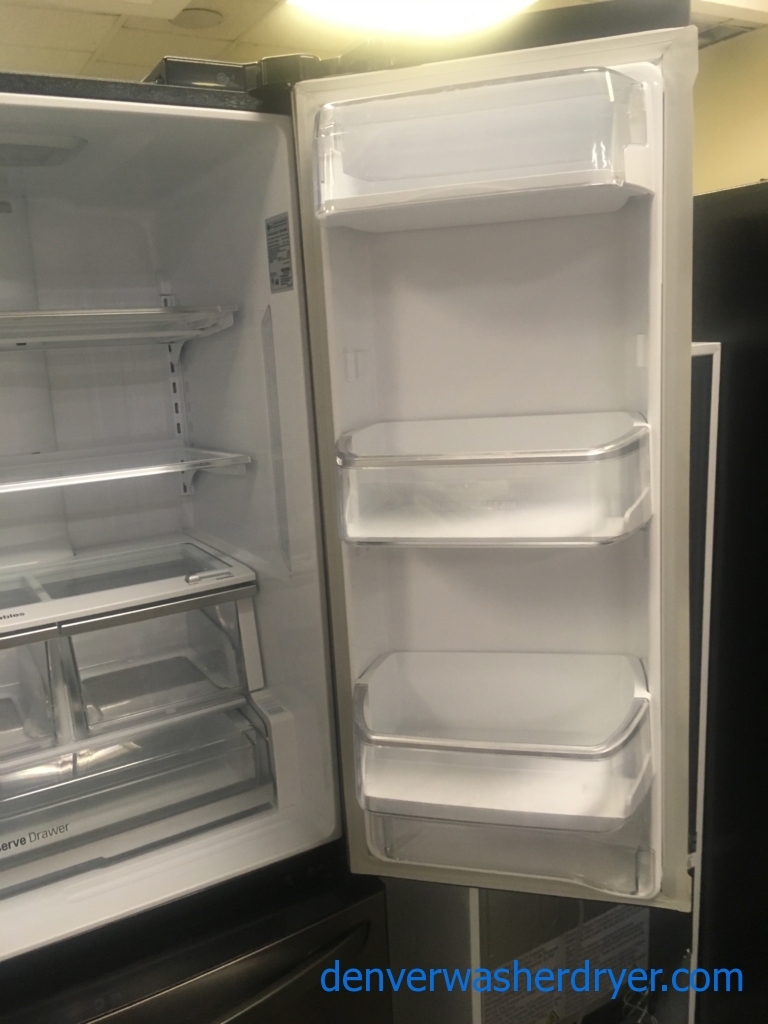 Black Stainless 36″ LG ENERGY STAR Counter-Depth French Door (24 Cu. Ft) Refrigerator, 1-Year Warranty