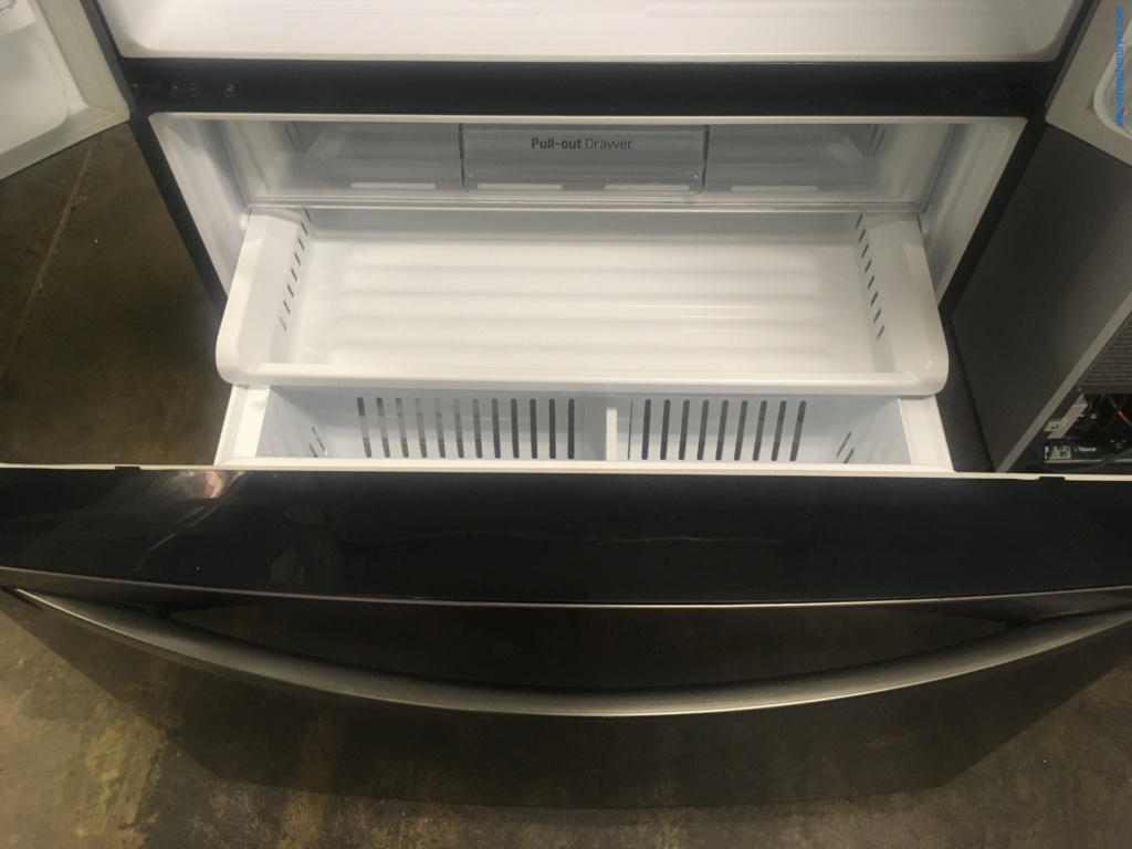 Black Stainless 36″ LG ENERGY STAR Counter-Depth French Door (24 Cu. Ft) Refrigerator, 1-Year Warranty