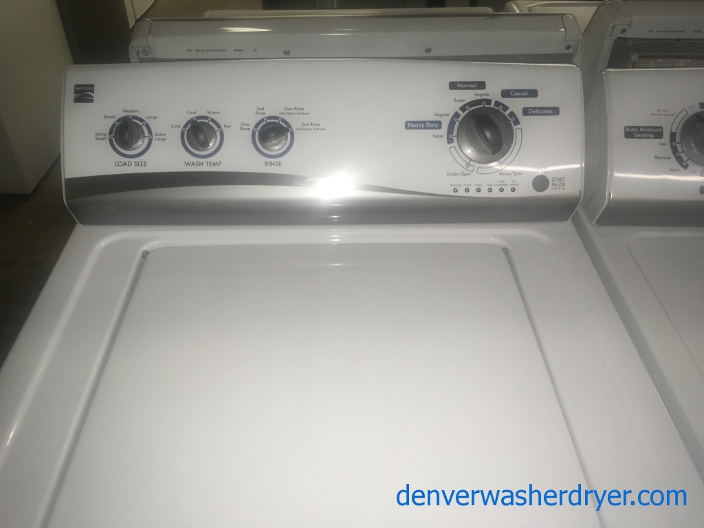 Cool Kenmore Top-Load Laundry Set, Agitator Washer, Electric Dryer, 1-Year Warranty!