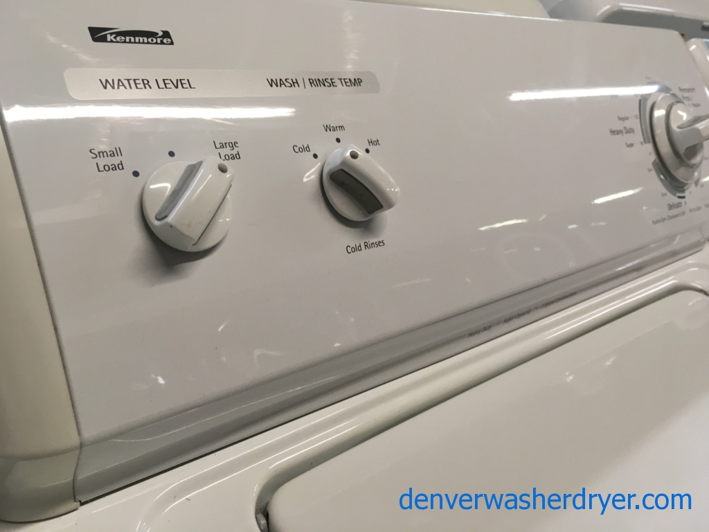 Quality Refurbished Kenmore Top-Load Washer & Electric Dryer, 1-Year Warranty