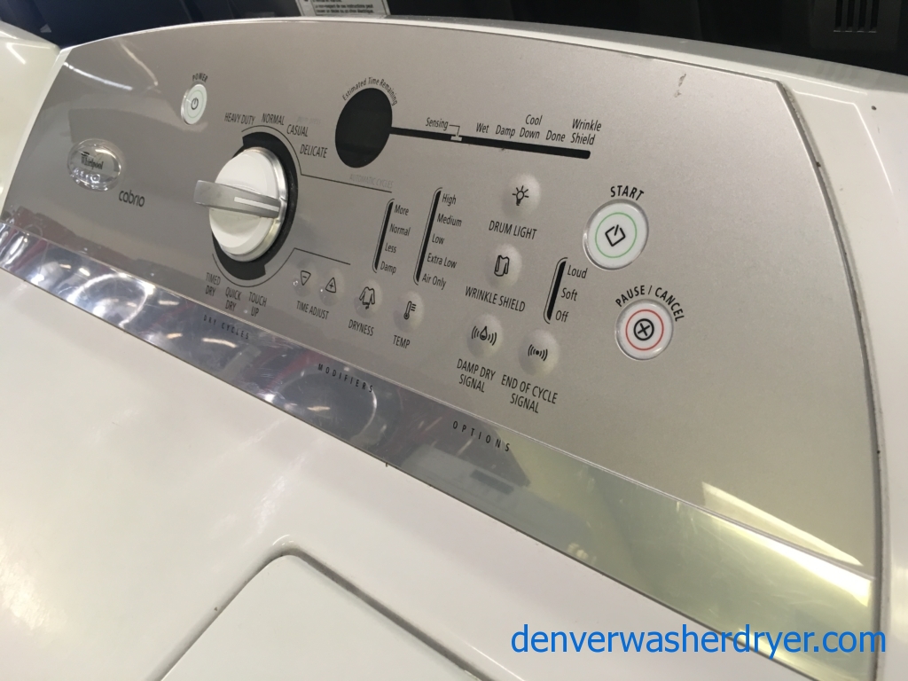 Quality Refurbished HE Whirlpool Cabrio HE Direct-Drive Washer & Electric Dryer, 1-Year Warranty