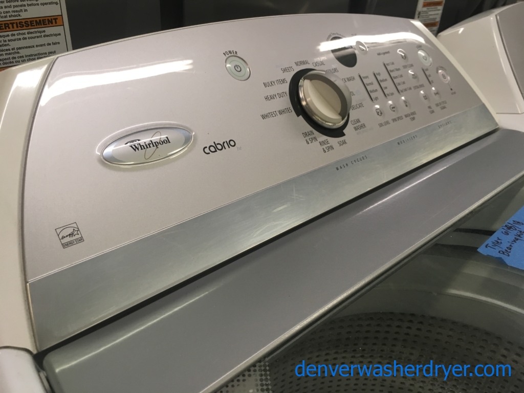 Quality Refurbished HE Whirlpool Cabrio HE Direct-Drive Washer & Electric Dryer, 1-Year Warranty