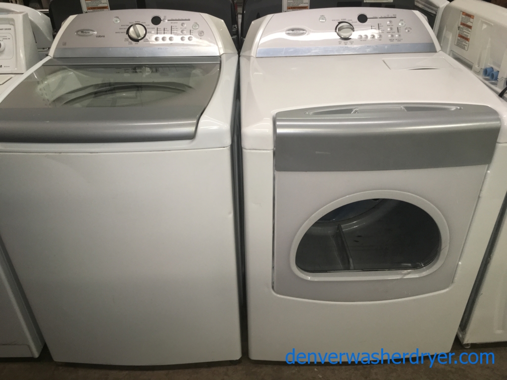 Quality Refurbished HE Whirlpool Cabrio HE Direct-Drive Washer & Electric Dryer, 1-Year Warranty