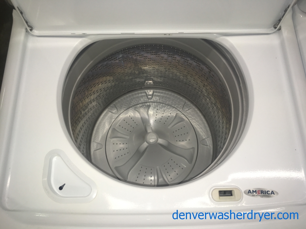 Maytag Centennial Commercial Technology Full-Sized Top-Load Washer & Electric Dryer (220v) Set, 1-Year Warranty