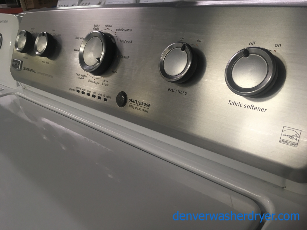 Newer Model Maytag HE Top-Load Quality Refurbished Washer & Electric Dryer, 1-Year Warranty