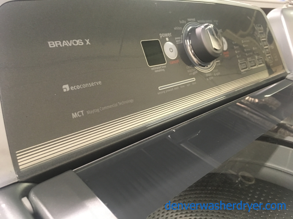 HE 27″ Quality Refurbished Maytag Bravos X-Series Top-Load Washer & Electric Dryer, 1-Year Warranty