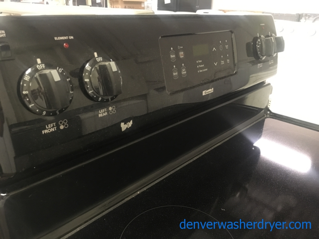 Large Images for Black 30″ FreeStanding Kenmore Electric GlassTop SelfCleaning (5.3 Cu. Ft