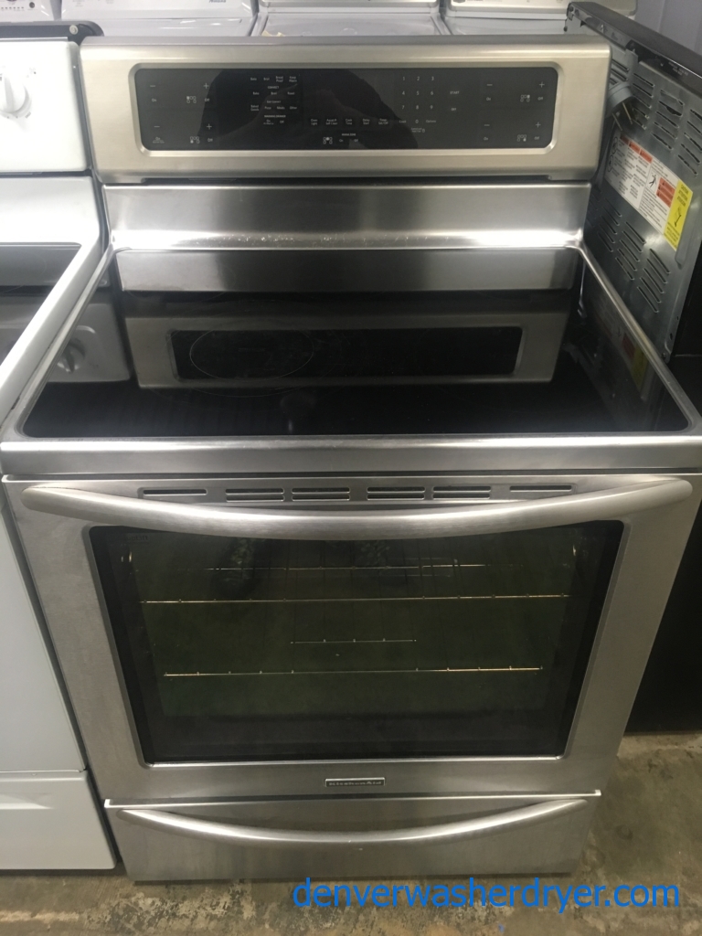 30″ Stainless KitchenAid Architect Series II Free-Standing Smooth-Surface Electric (6.2 Cu. Ft.) Range w/Convection, 1-Year Warranty