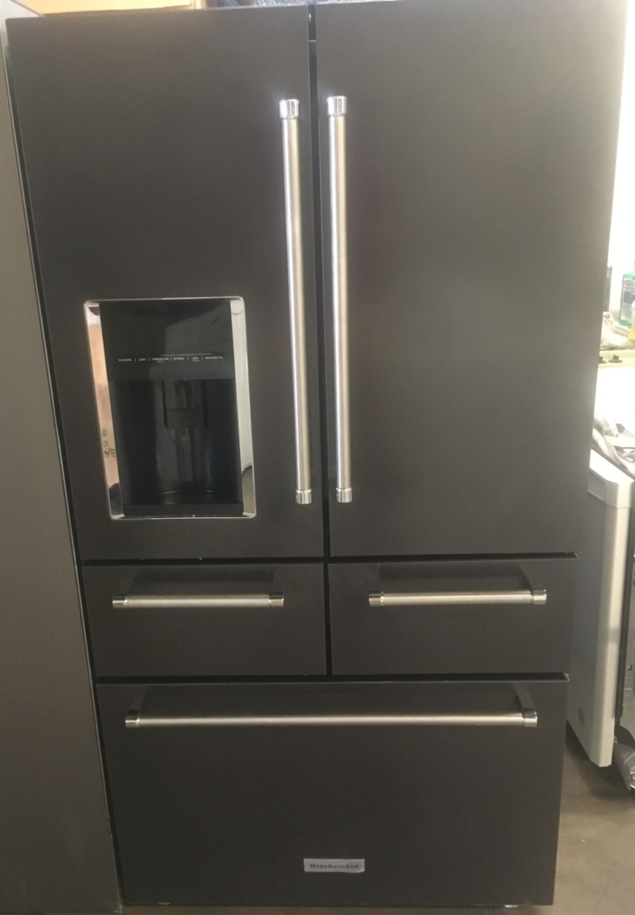 BRAND-NEW 36″ Black Stainless KitchenAid 5-Door French-Door (25.8 Cu. Ft.) Refrigerator, 1-Year Warranty