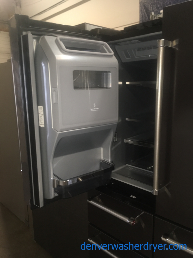 BRAND-NEW 36″ Black Stainless KitchenAid 5-Door French-Door (25.8 Cu. Ft.) Refrigerator, 1-Year Warranty