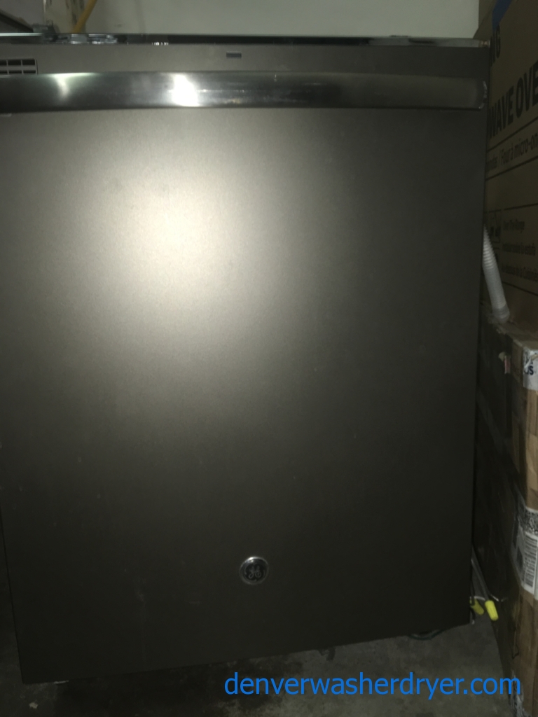 BRAND-NEW Slate Colored w/Finger-Print Resistant Finish GE 24″ Built-In Top-Control Dishwasher w/Piranha Hard Food Disposer, 1-Year Warranty